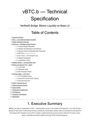 vBTC.b Technical Specification cover